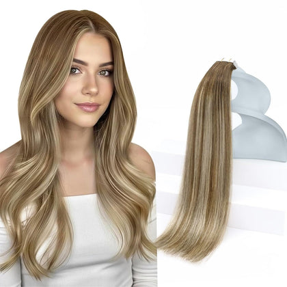 Extensions de cheveux blonds Sunny Hair 18 pouces, vue de face