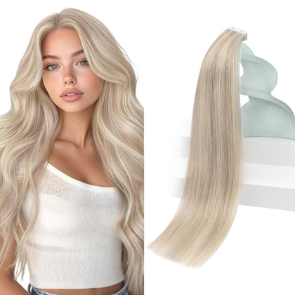 Extensions de cheveux blonds Sunny Hair 20 pouces, vue de face