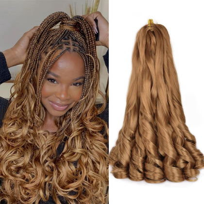 Extensions de cheveux bouclés français Luoyudu 16 pouces vue avant