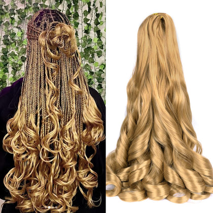 Extensions de Cheveux Bouclés Français Luoyudu 24 pouces - vue de face