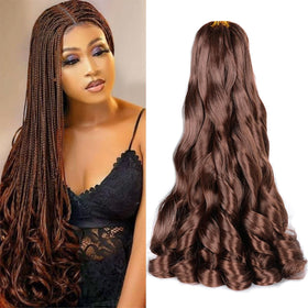 Extensions de cheveux bouclés français Luoyudu, modèle 33#, vue de face