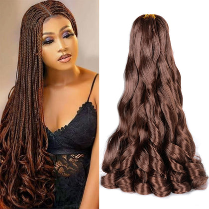 Extensions de cheveux bouclés français Luoyudu, modèle 33#, vue de face