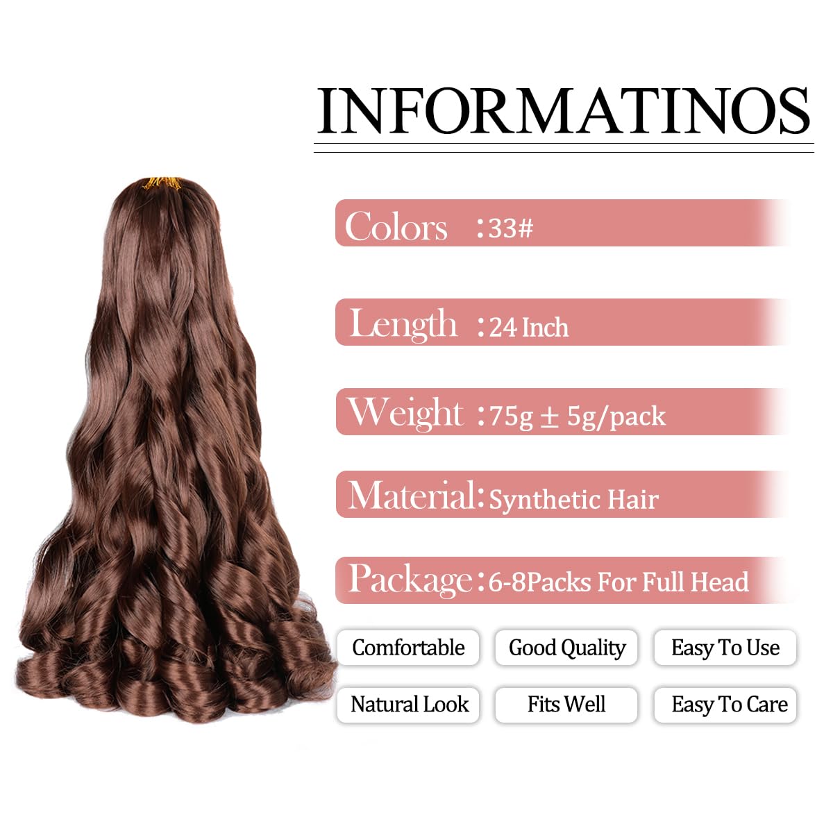 Extensions de cheveux bouclés Luoyudu, texture douce et soyeuse