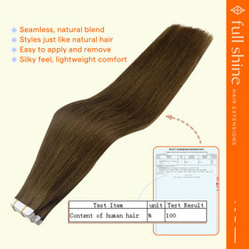 Extensions de cheveux châtain moyen enroulées