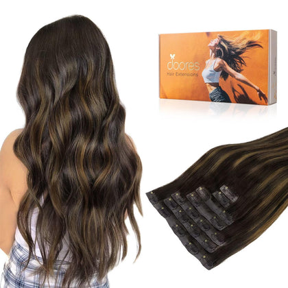 Extensions de cheveux clip-in DOORES 130g vue de face