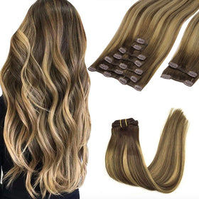 Extensions de Cheveux Clip-in GOO GOO 24 pouces couleur #4/27/4
