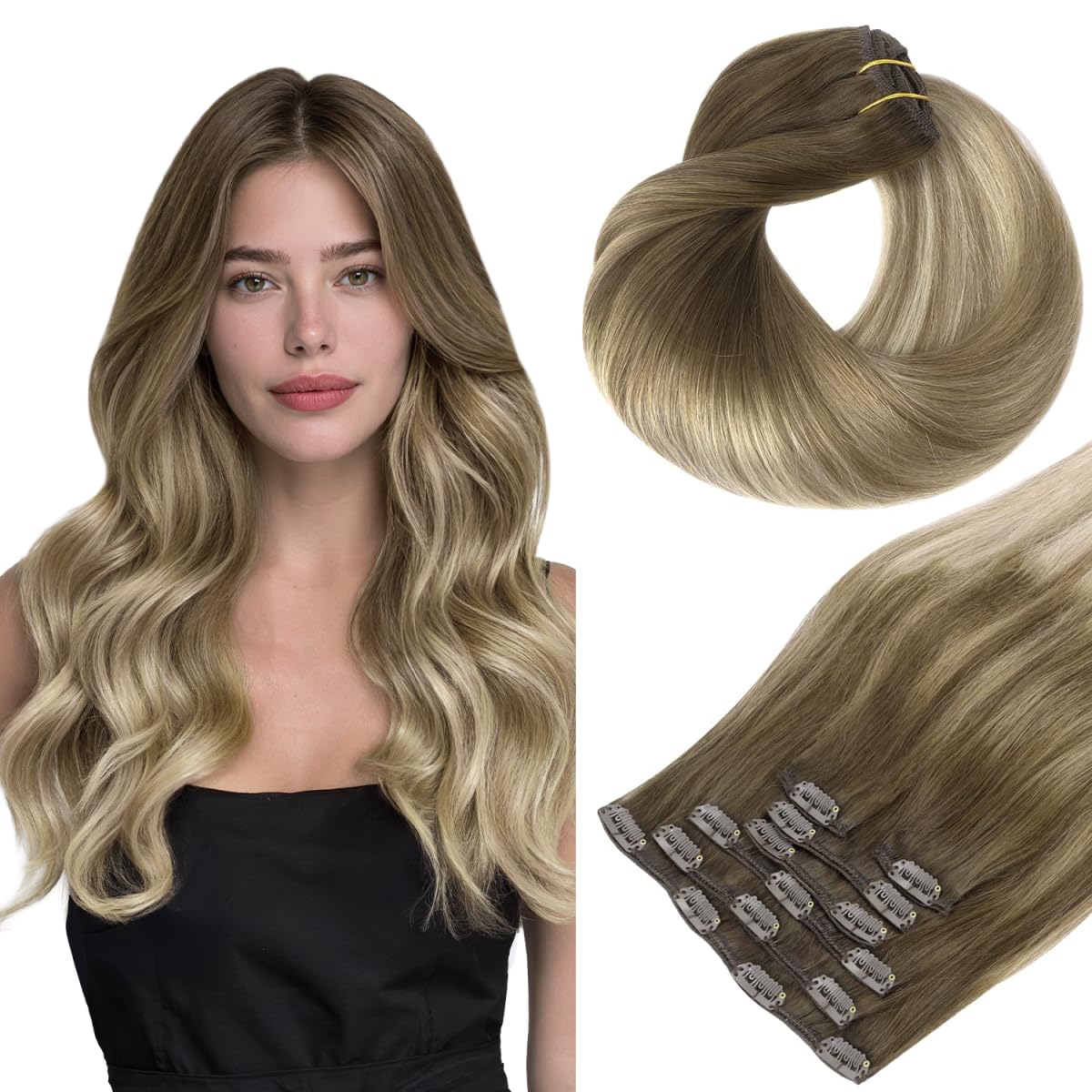 Extensions de cheveux clip-in hotbanana 120g vue avant