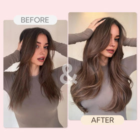 Extensions de cheveux clip-in hotbanana avec texture épaisse et brillante