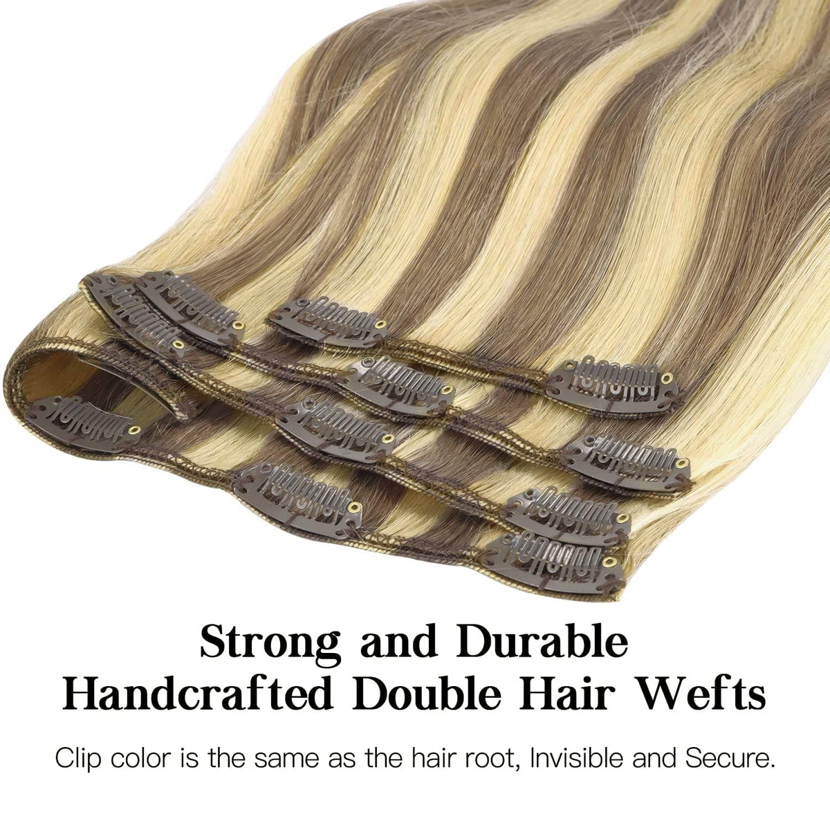 Extensions de cheveux clip in hotbanana en couleur balayage