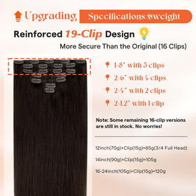 Extensions de cheveux clip-in Sunny Hair vue de côté avec lumière naturelle