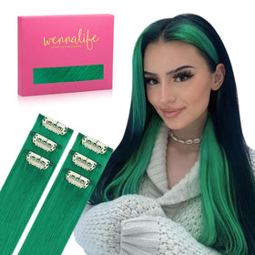 Extensions de cheveux clip-in Wennalife vert modèle 24 pouces
