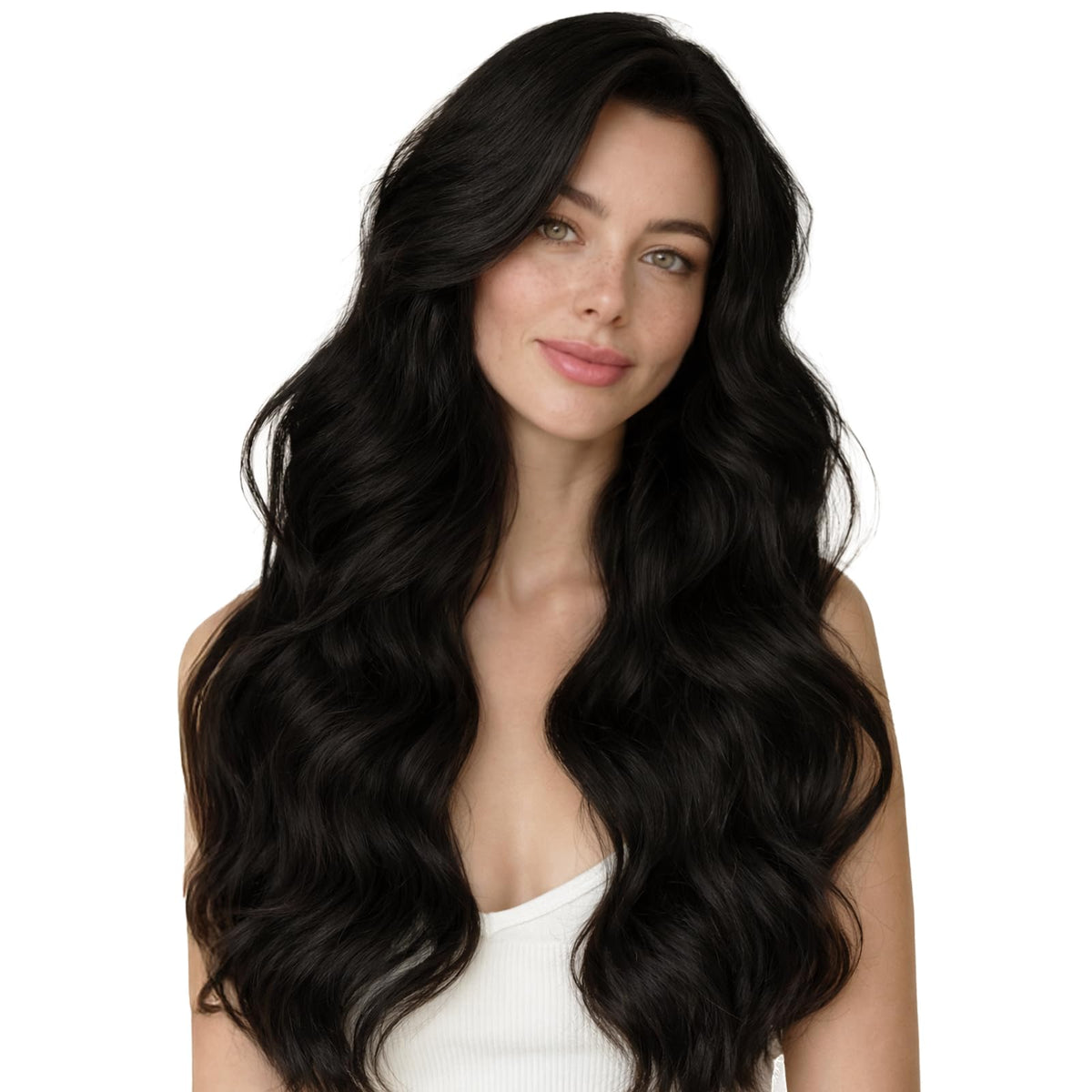 Extensions de cheveux clip ins Wennalife 24 pouces noir naturel