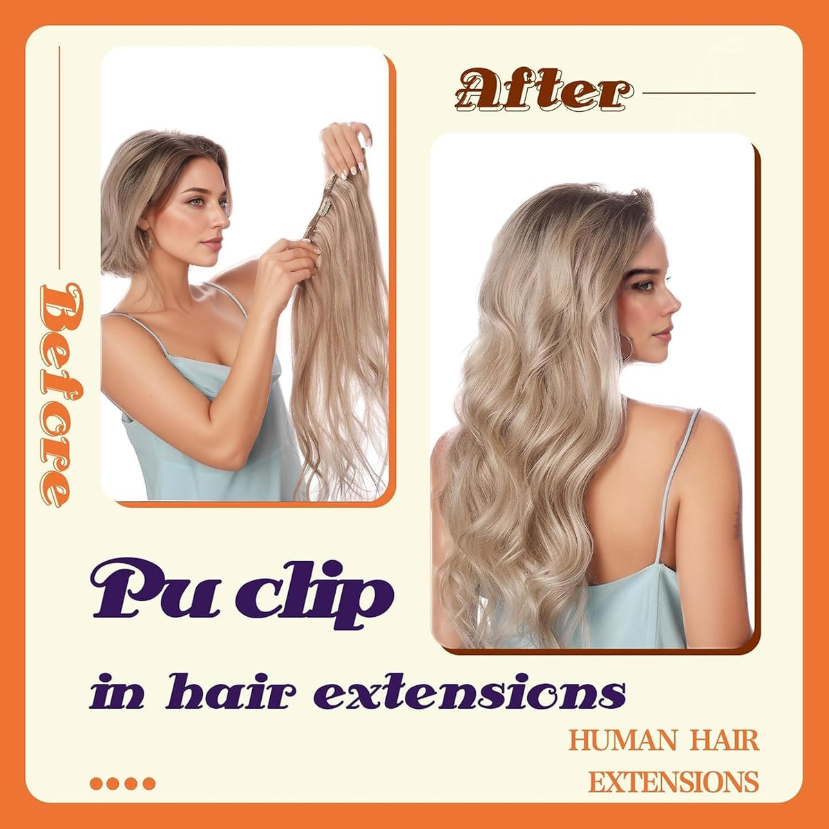 Extensions de cheveux Cuivre Marron et leur texture