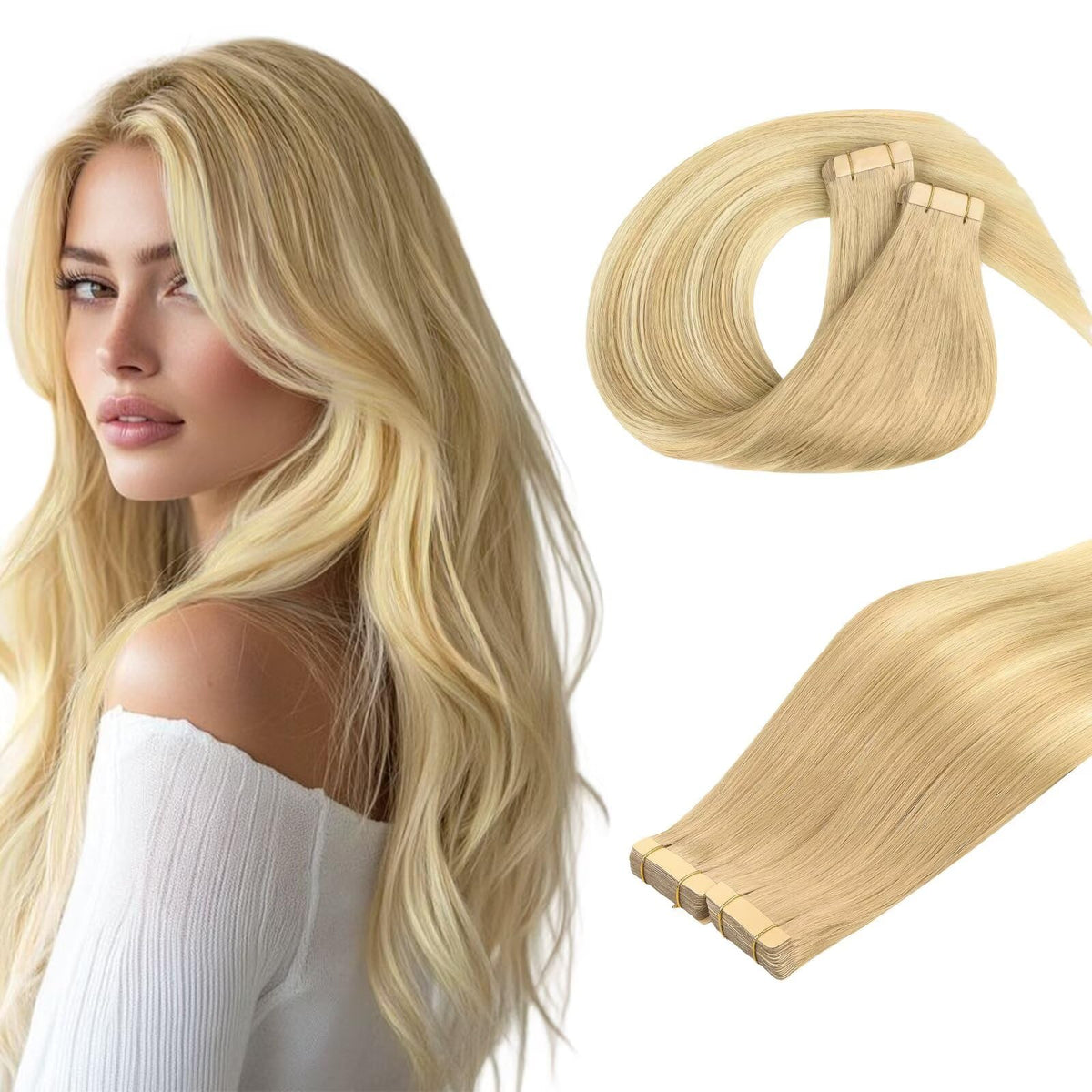 Extensions de cheveux DOORES 100% Remy 40pcs 10" vue de face