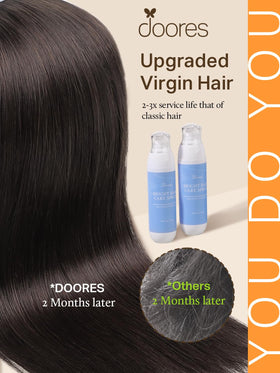 Extensions de cheveux DOORES 100g montrant la texture douce et brillante