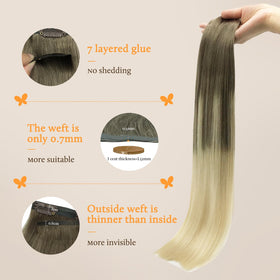 Extensions de cheveux DOORES 150g, présentation de plusieurs couleurs