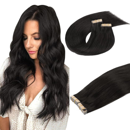Extensions de cheveux DOORES 20pcs 26 pouces en cheveux humains, vue de face