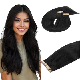 Extensions de cheveux DOORES à coller, 40 pièces, couleur naturelle