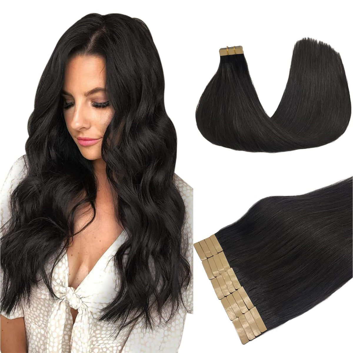 Extensions de cheveux DOORES à coller, couleur naturelle, 100g