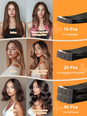 Extensions de cheveux DOORES, aspect naturel et soyeux