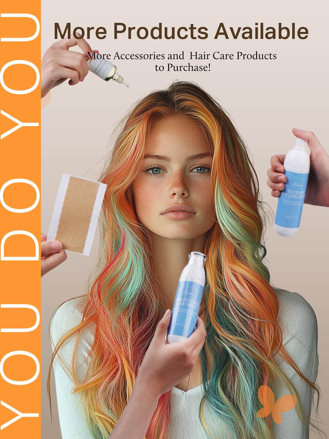 Extensions de cheveux DOORES avec guide de correspondance des couleurs