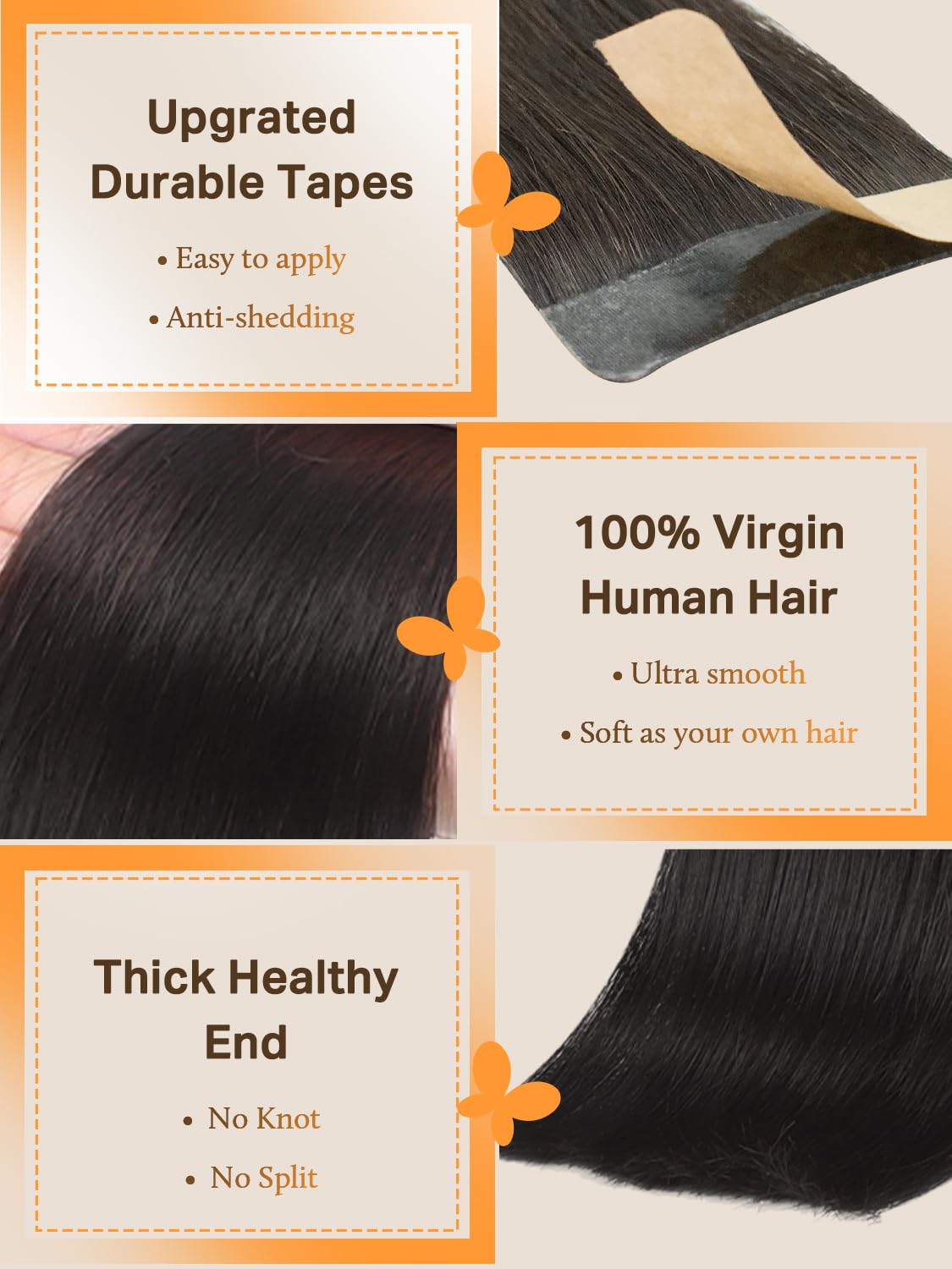 Extensions de cheveux DOORES en application sur cheveux