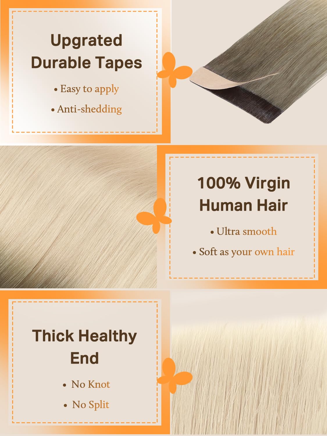 Extensions de cheveux DOORES en balayage, installation facile