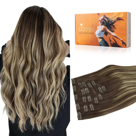 Extensions de cheveux DOORES en cheveux humains, couleur ombrée