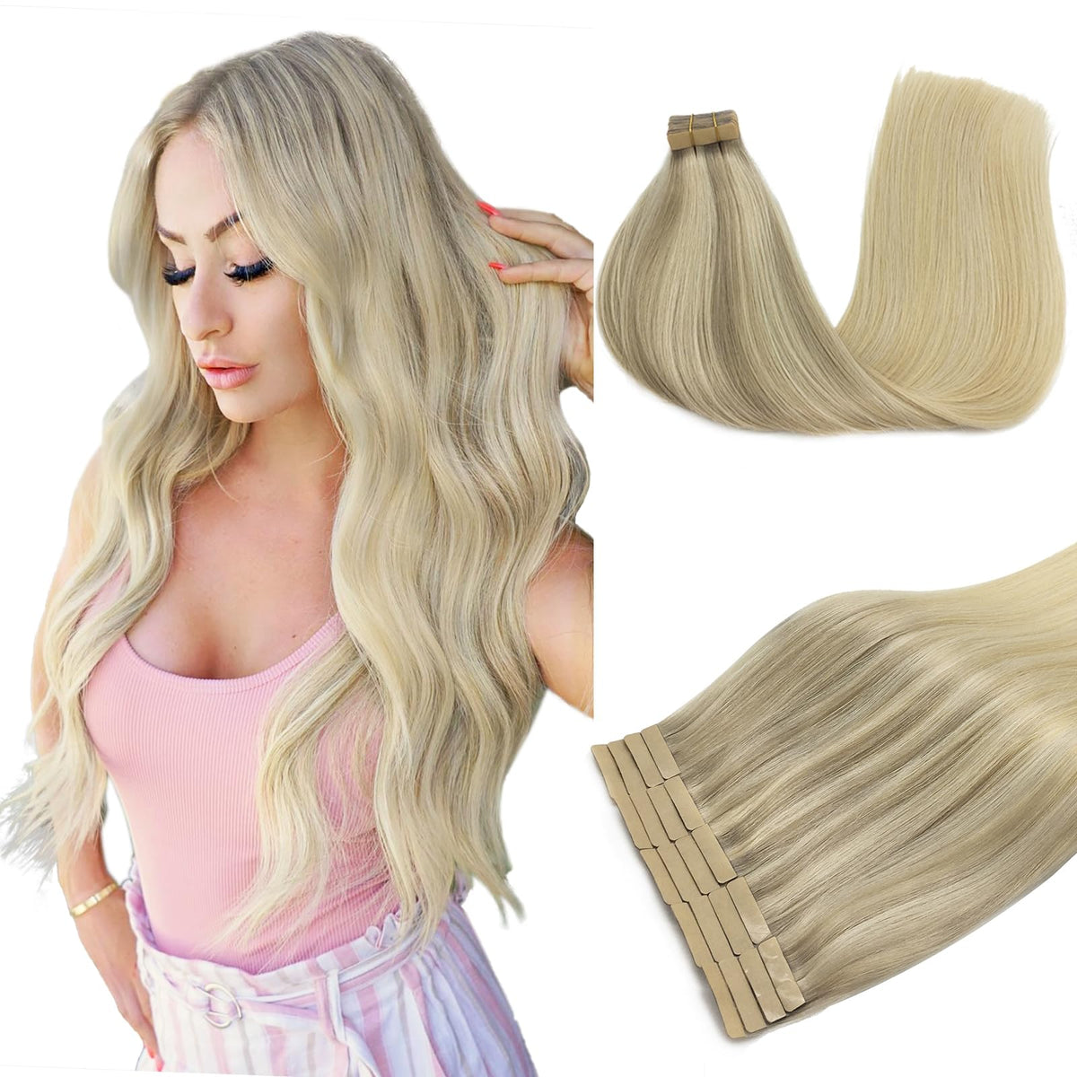Extensions de cheveux DOORES en cheveux humains de 100g, paquet ouvert