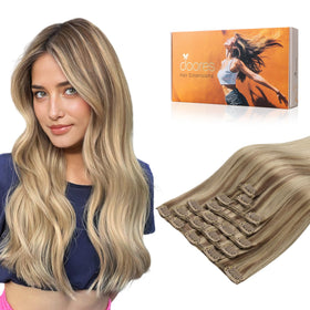 Extensions de cheveux DOORES en cheveux humains, vue de face