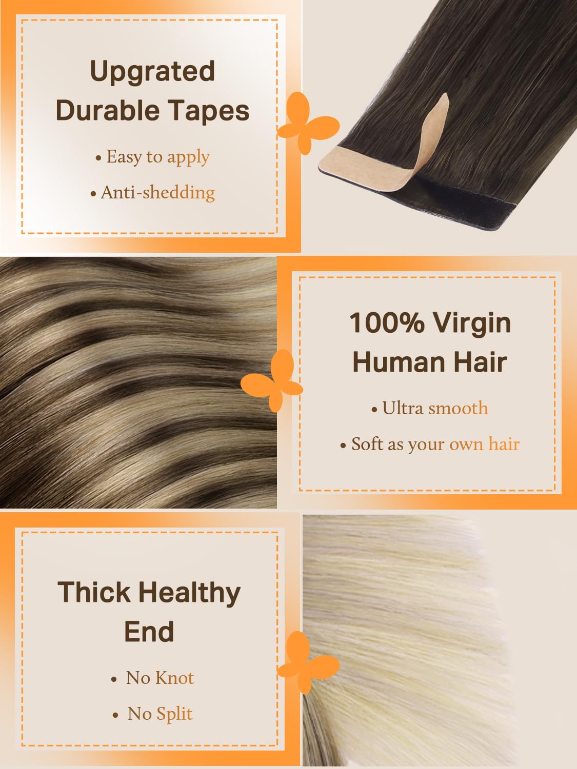 Extensions de cheveux DOORES en couleur balayage