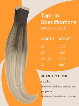Extensions de cheveux DOORES en couleur ombre