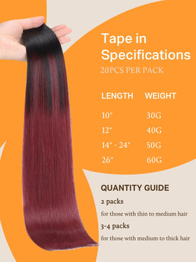 Extensions de cheveux DOORES en couleur ombré, vue de côté