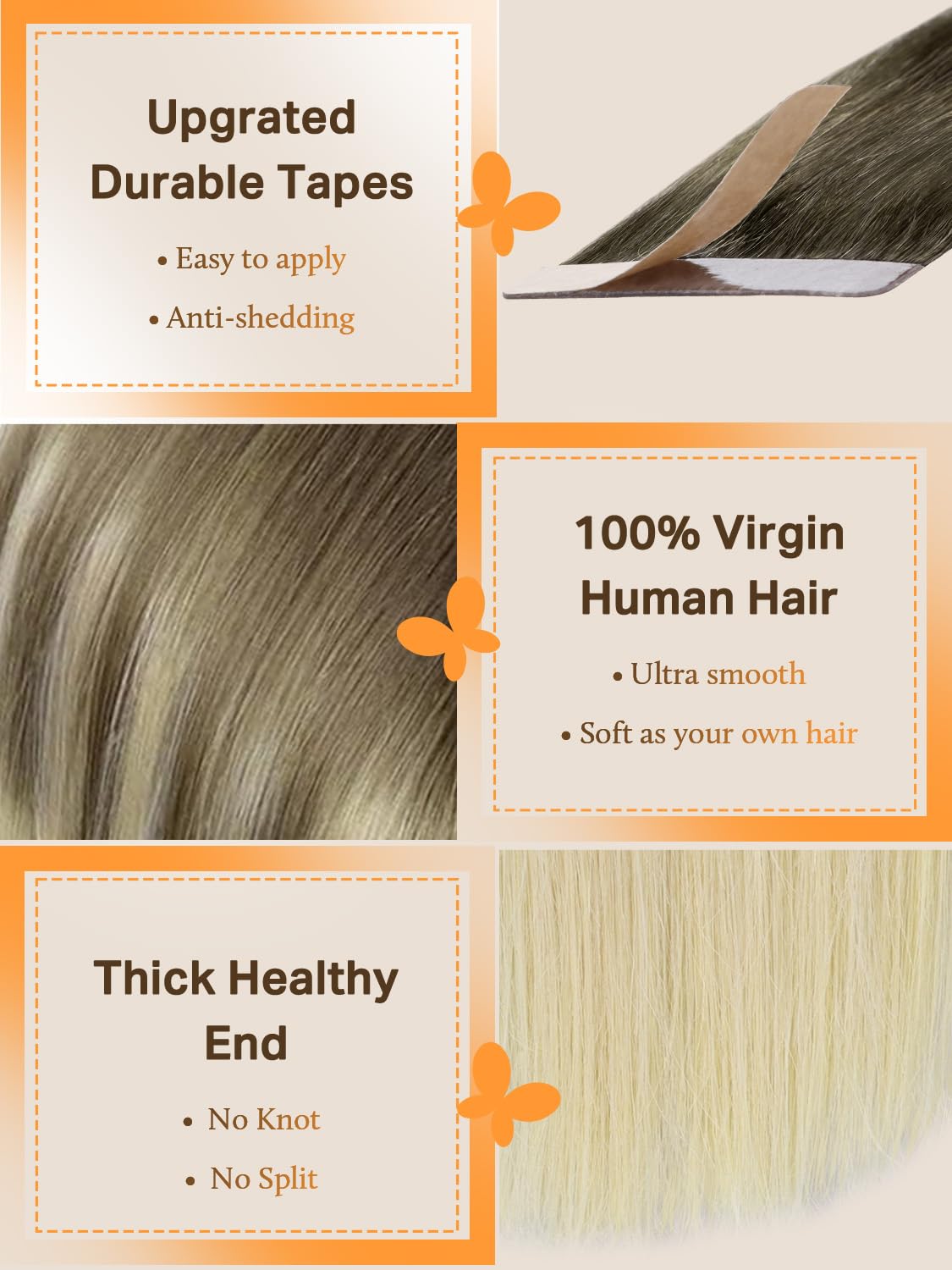Extensions de cheveux DOORES en différentes couleurs
