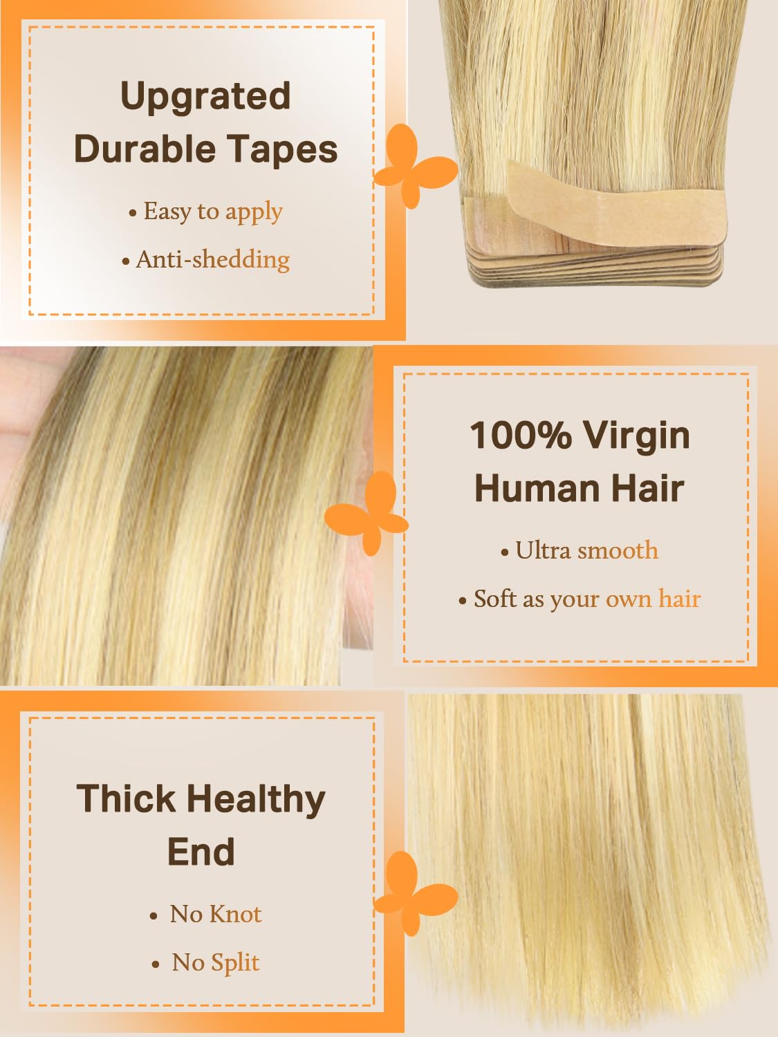 Extensions de cheveux DOORES en différentes couleurs