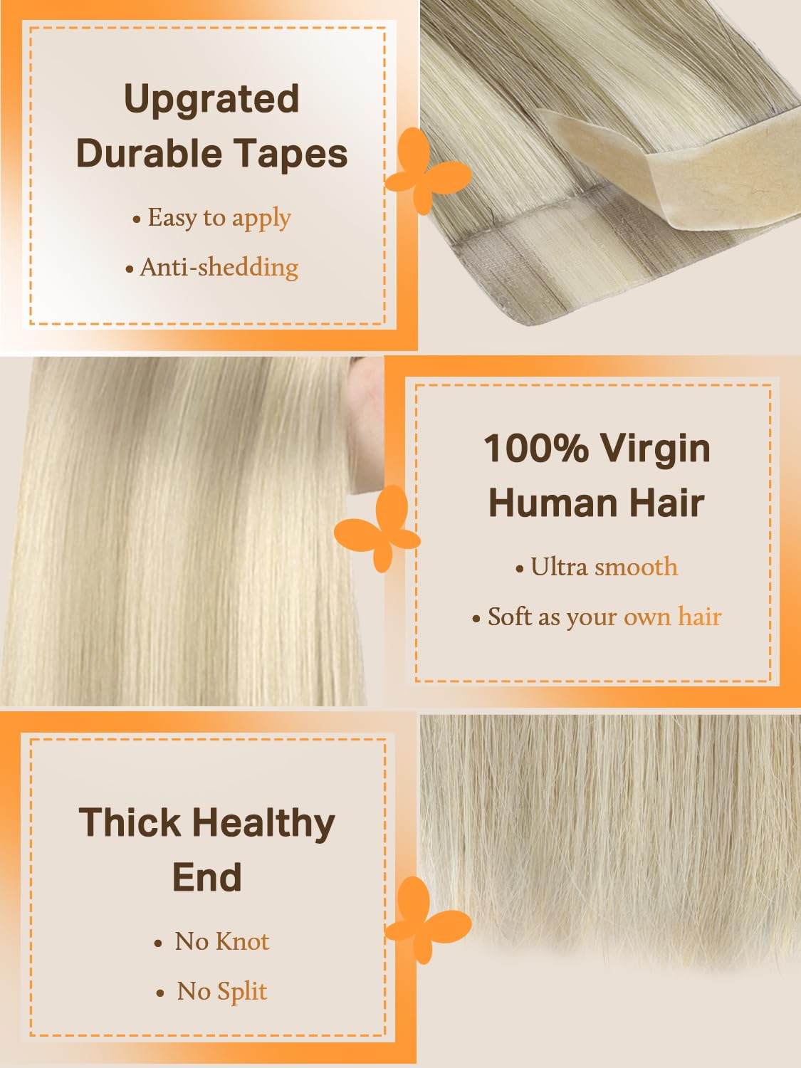 Extensions de cheveux DOORES en ombre avec un effet naturel