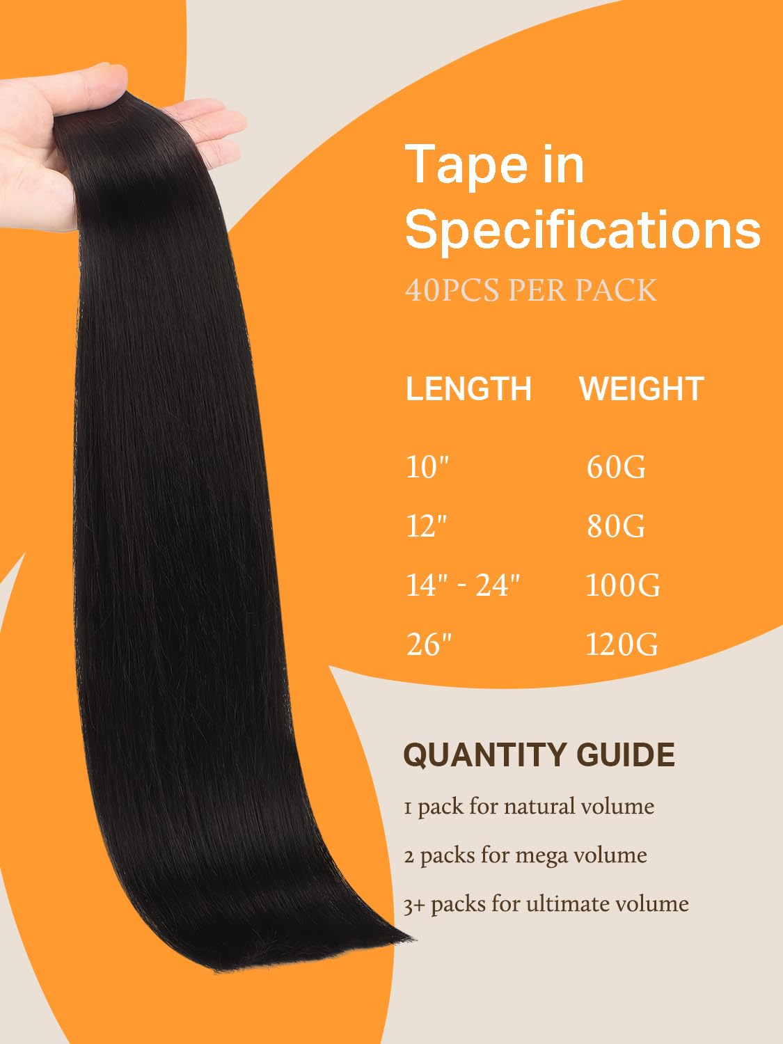 Extensions de cheveux DOORES en ombre, vue de côté