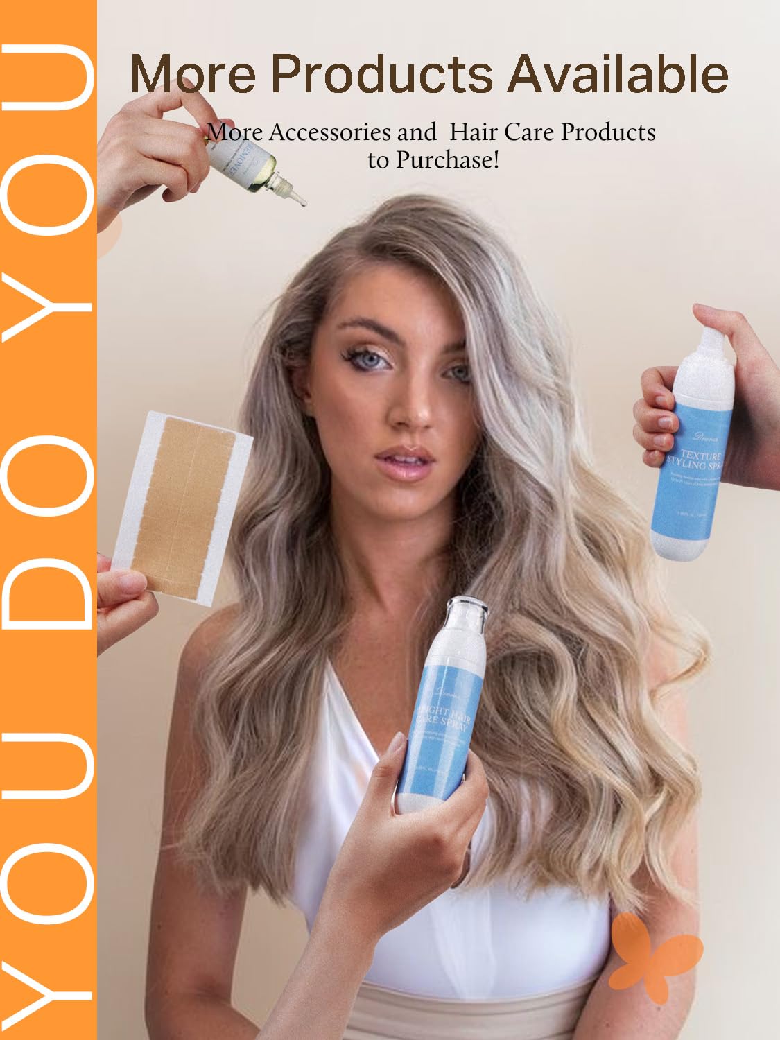 Extensions de cheveux DOORES installées sur cheveux naturels