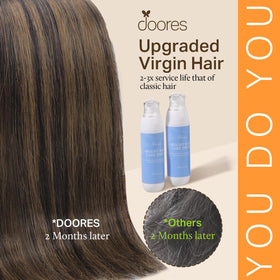 Extensions de cheveux DOORES montrant la texture douce et soyeuse
