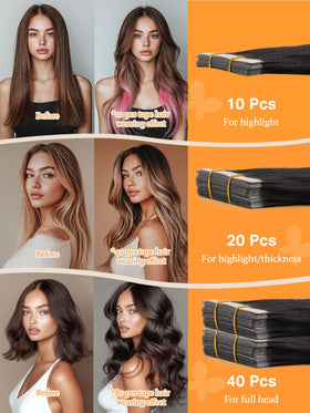 Extensions de cheveux DOORES montrant la texture soyeuse