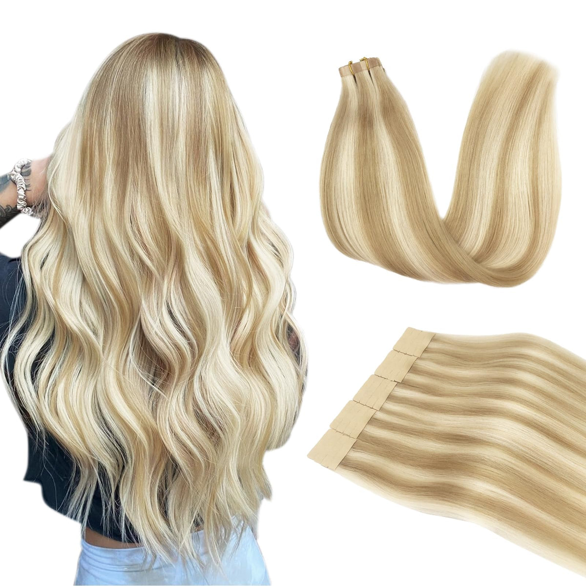 Extensions de cheveux DOORES Remy 100g vue de face
