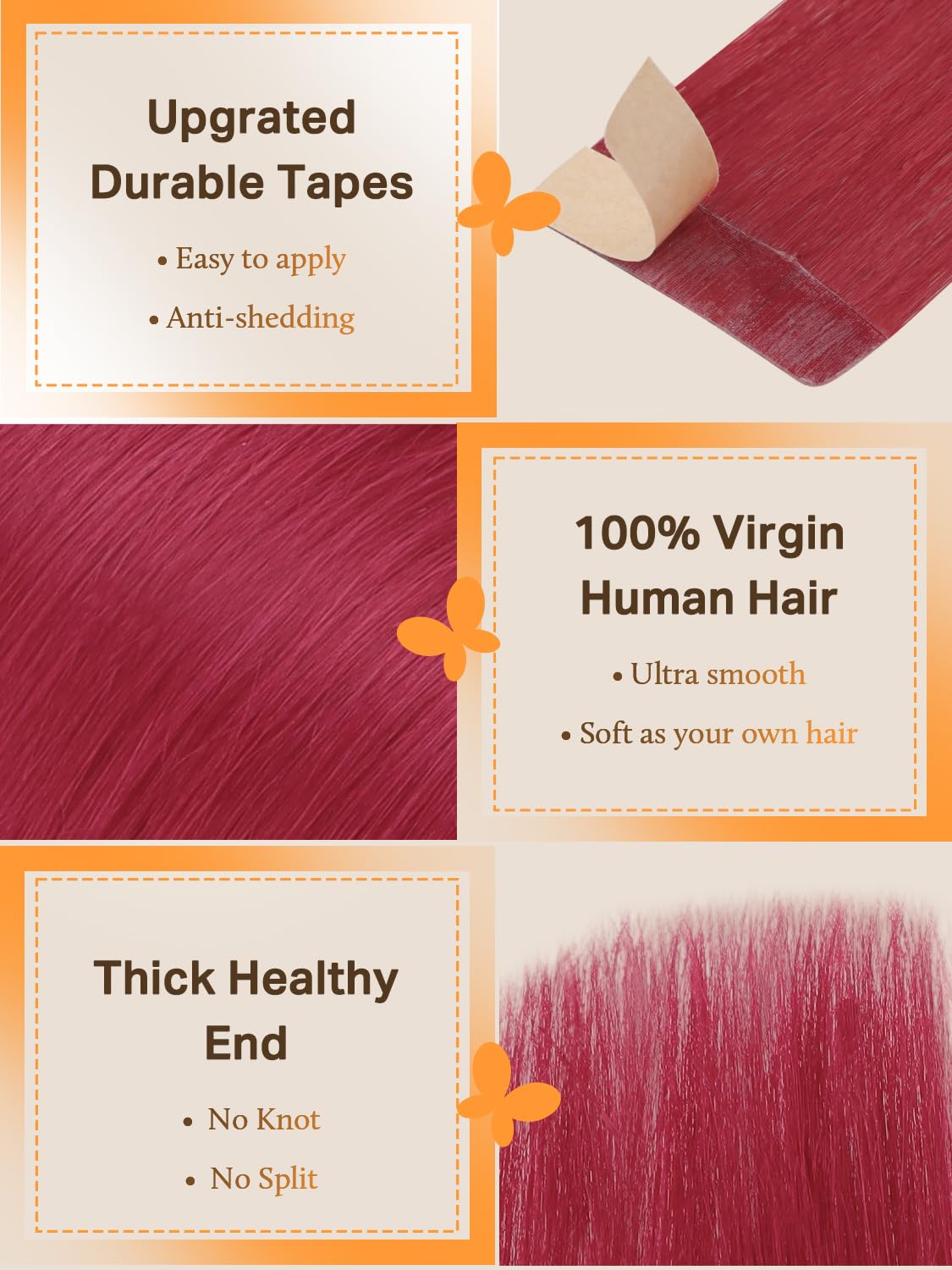 Extensions de cheveux DOORES tape in en packaging