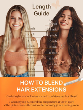 Extensions de cheveux DOORES, vue arrière avec texture