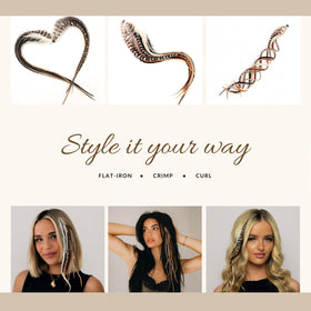 Extensions de cheveux en plumes Feather Headz avec outils d'application