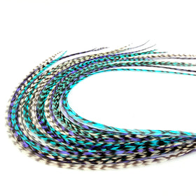 Extensions de cheveux en plumes Grizzly 21 couleurs vue de face