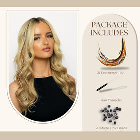 Extensions de cheveux en plumes naturelles Feather Headz en différentes couleurs