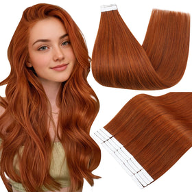 Extensions de cheveux Fshine 22 pouces ambre bronzé vue de face
