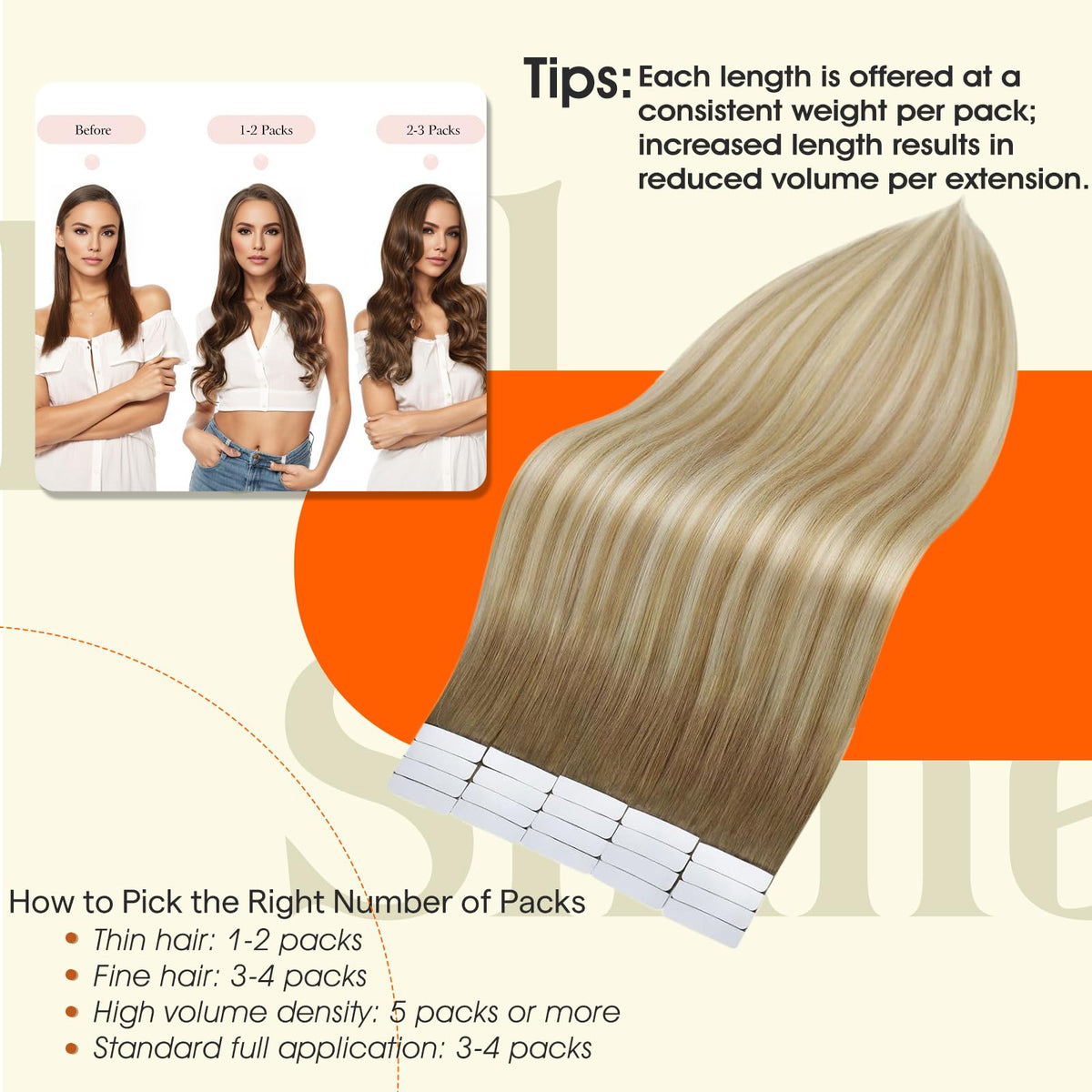 Extensions de cheveux Full Shine 16 pouces, texture douce et naturelle