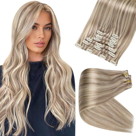 Extensions de cheveux Full Shine 18 pouces en couleur blonde