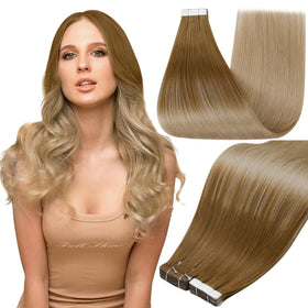 Extensions de cheveux Full Shine 20 pouces châtain blond vue avant
